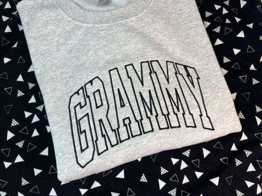 Grammy Crewneck Sweatshirt Grandma Embroidery Custom Gift Flowers Mom Shirt