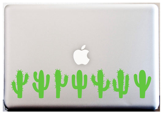 CACTUS Stripe Cacti Silhouette Decal LAPTOP or Car Decal Succulent Stickers