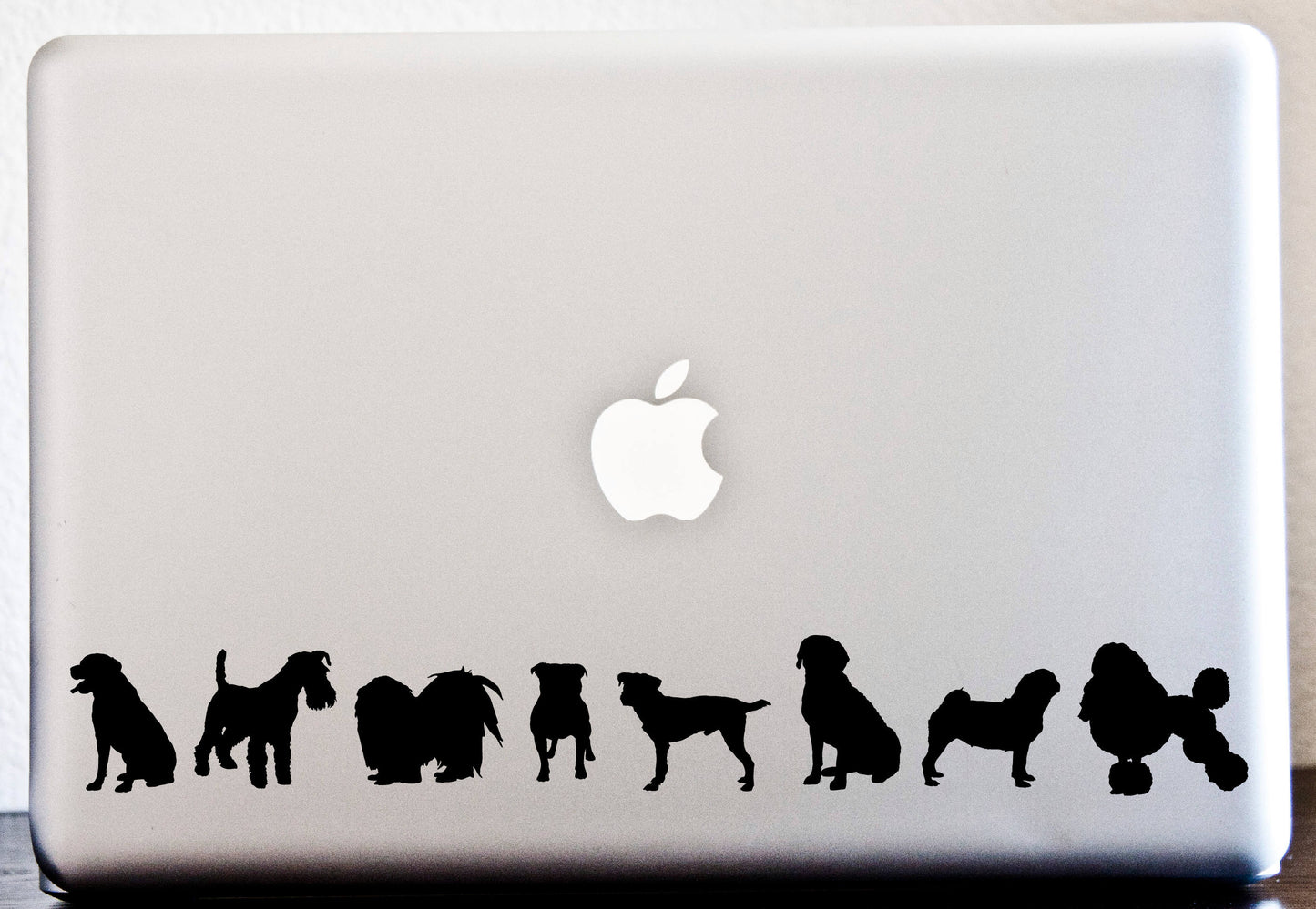 DOG Decals Dog Silhouette Stripe Decal Puppies Mini Dog Stickers Dog Car Decal