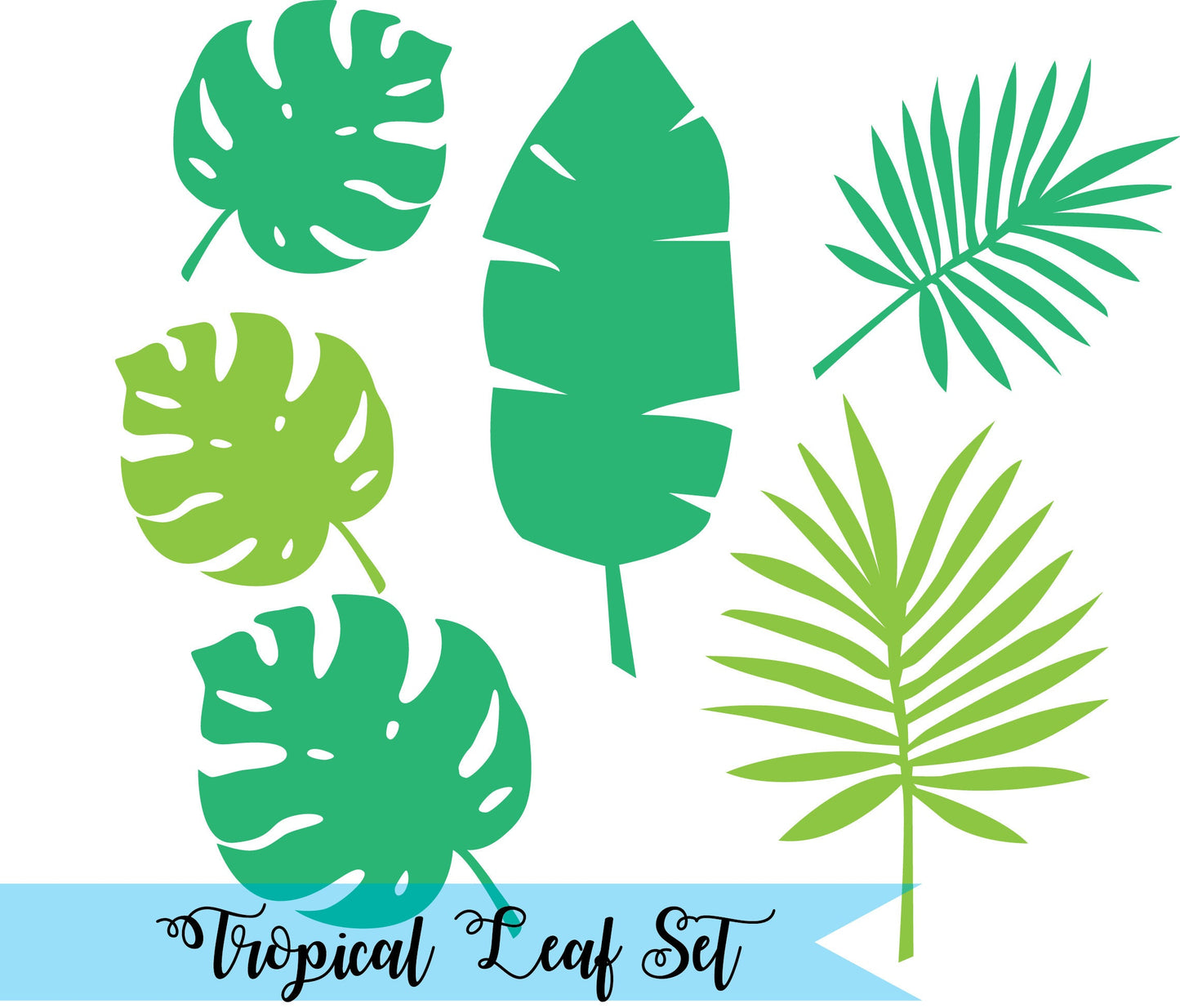 Palm Leaves Tropical Leaves Banana Leaf Decal LAPTOP or Car Decal Island Stickers