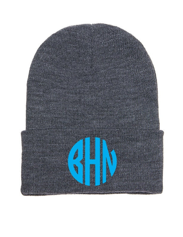 Sorority Beanie YOUR MONOGRAM Beanie Embroidered Slouchy Hat Custom Greek Designs