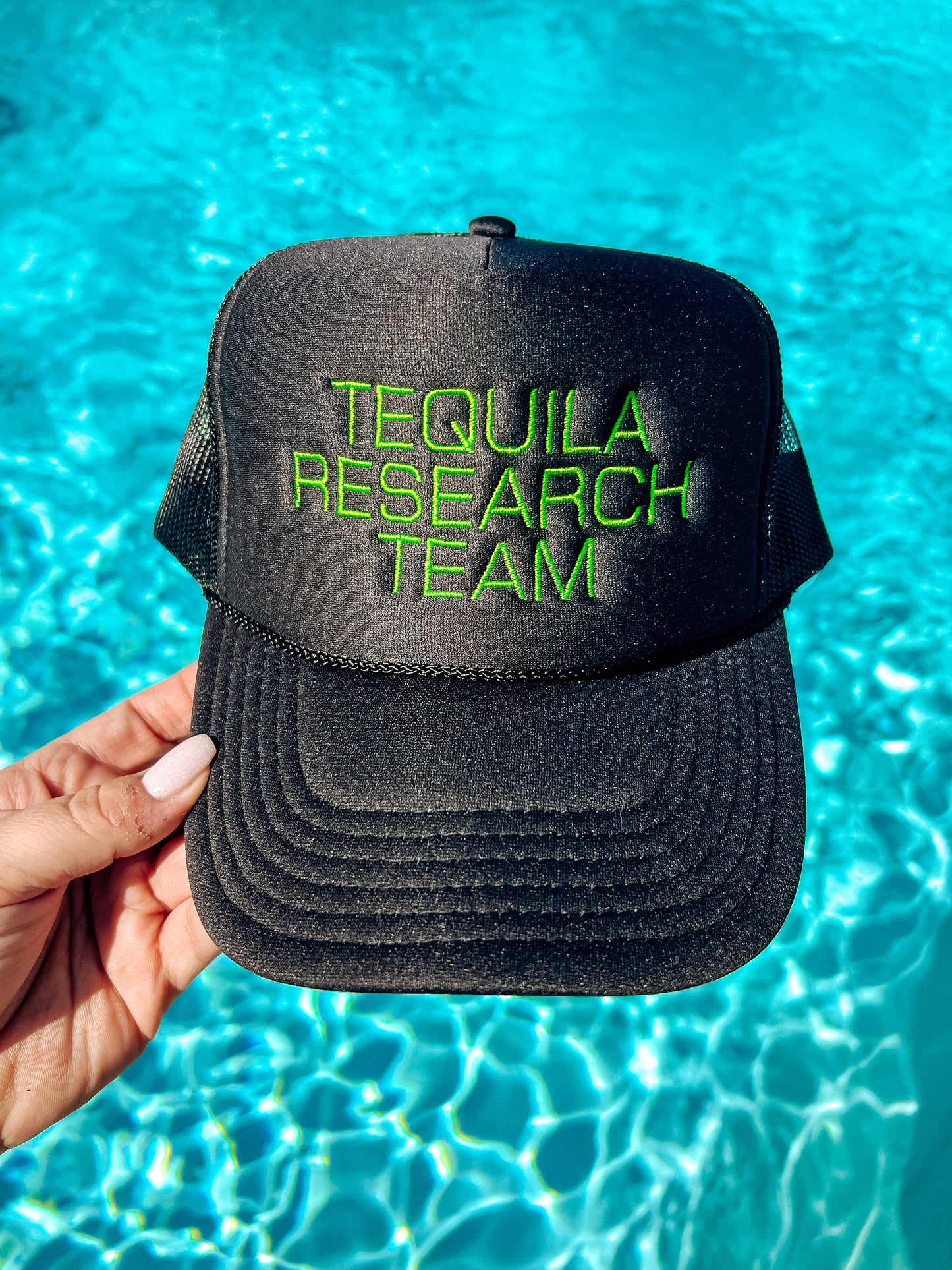 Tequila Research Team Trucker Hat Embroidered Custom Hats Bachelorette Hat Party Vacation Vibes