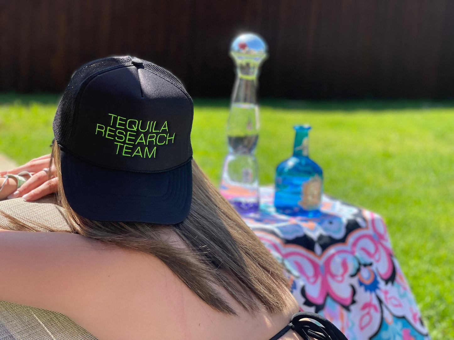 Tequila Research Team Trucker Hat Embroidered Custom Hats Bachelorette Hat Party Vacation Vibes