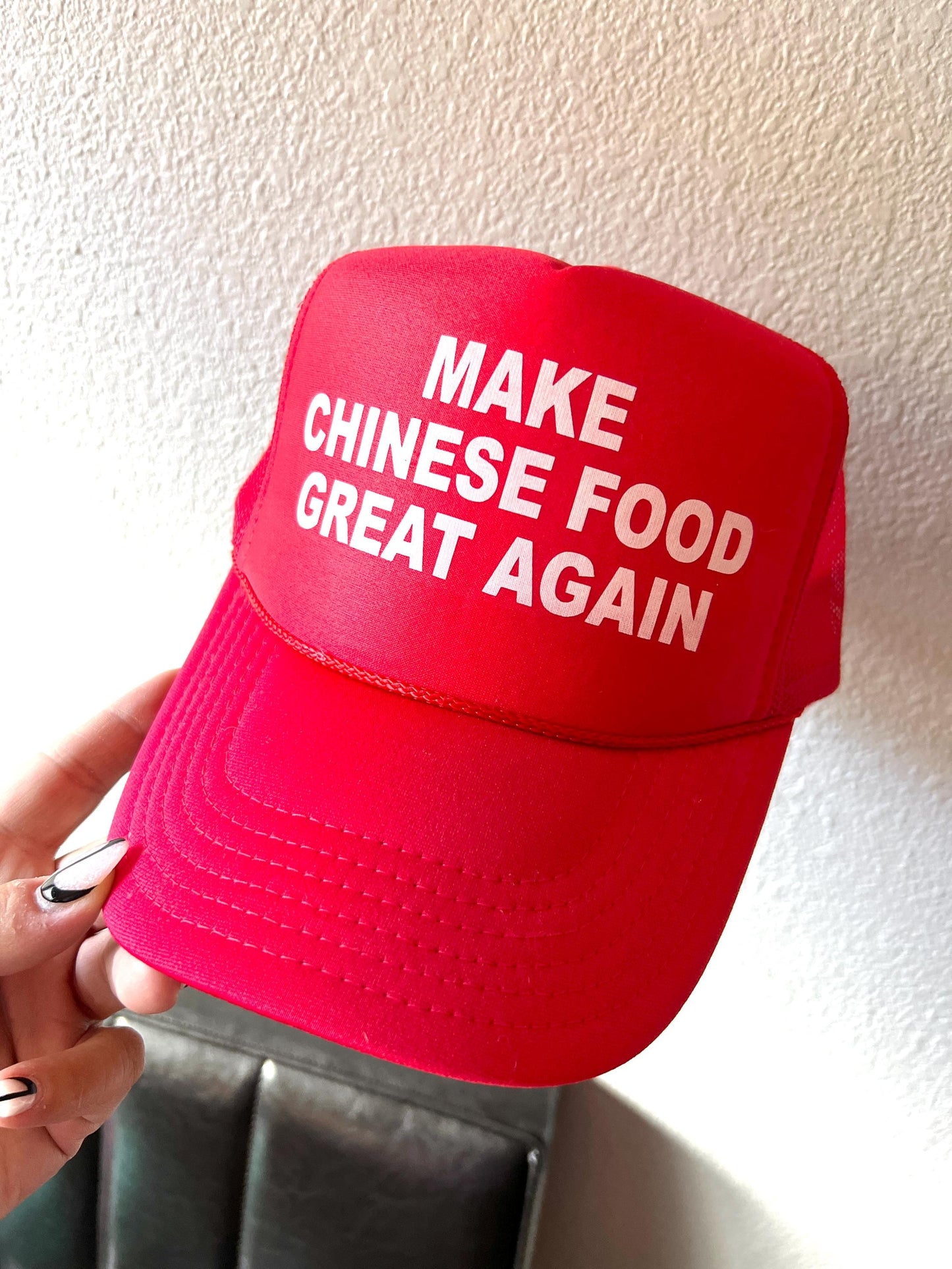 Make Chinese Food Great Again Hat Trucker Hat Foodie Custom Trucker Hats Funny Sayings Custom Hat